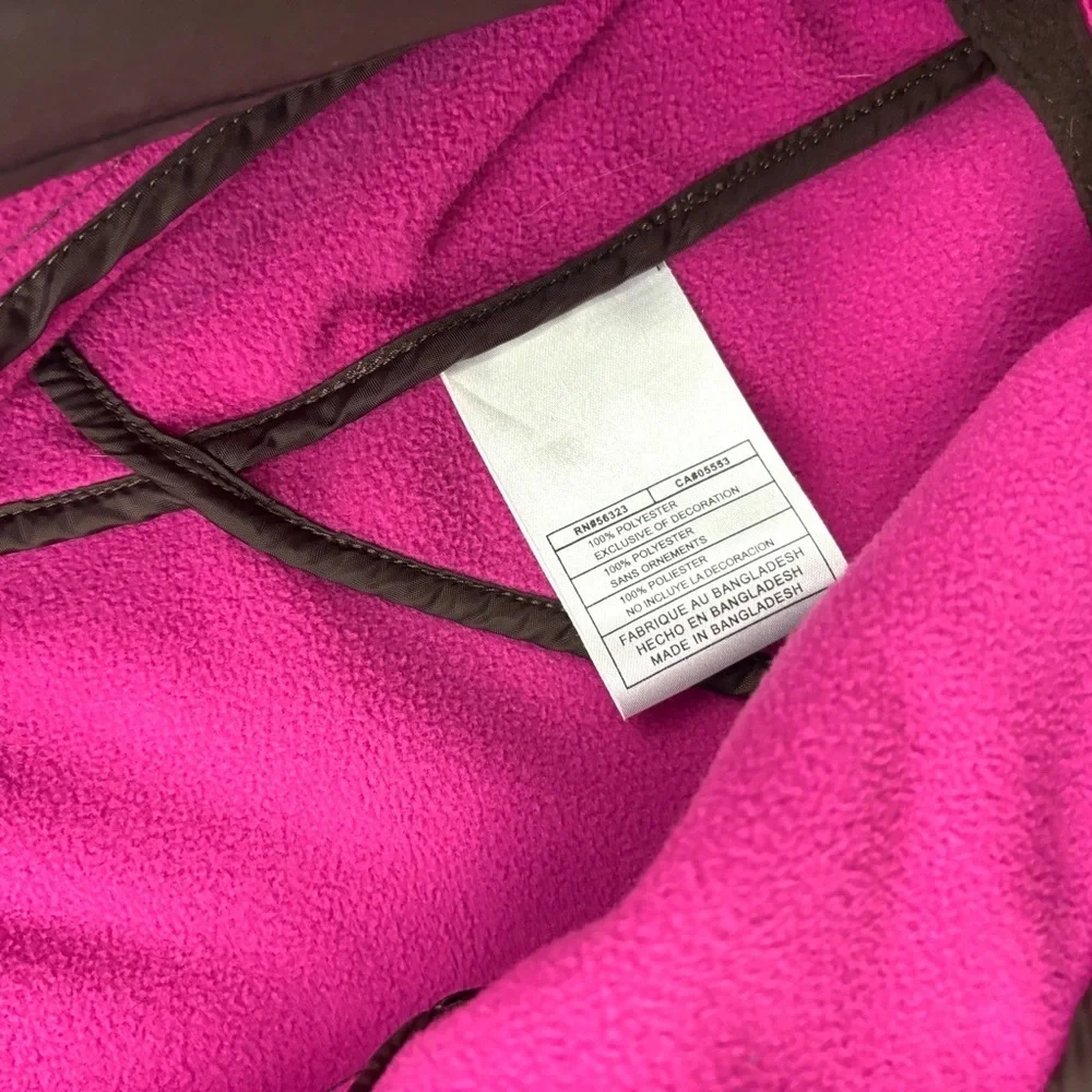 Nike Brown/Pink‎ Fleece Sleeveless Athletic Running Zipper Vest Sweatshirt (M)